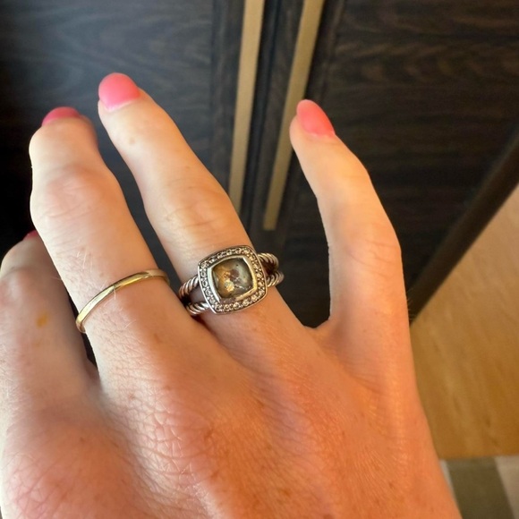 David Yurman Silver and Gold Ring - Picture 1 of 3